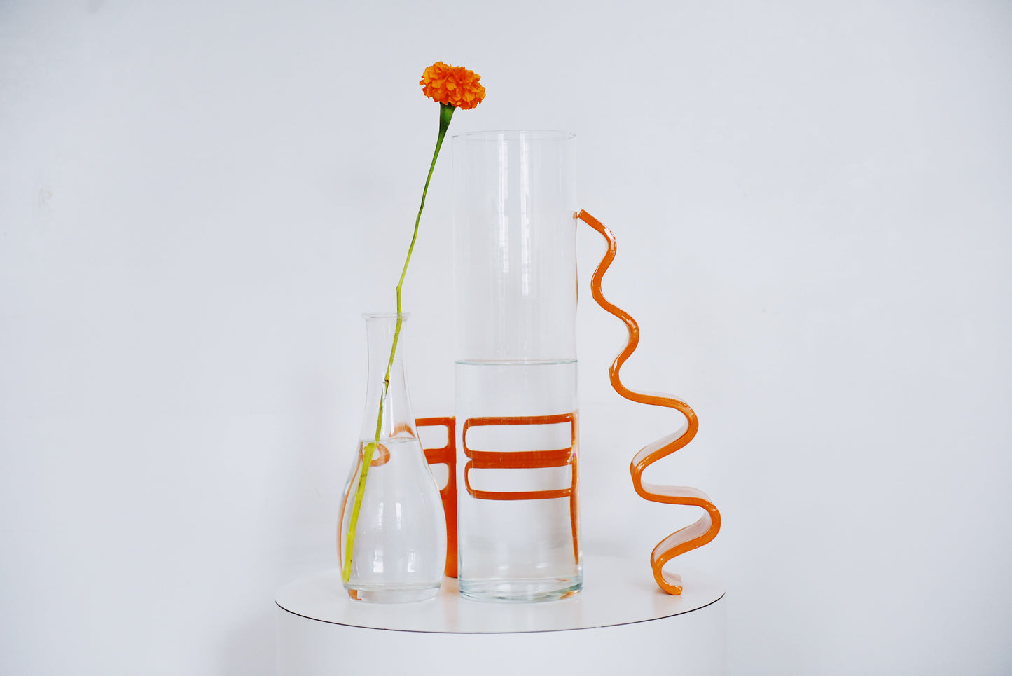 Vide-poches vague orange