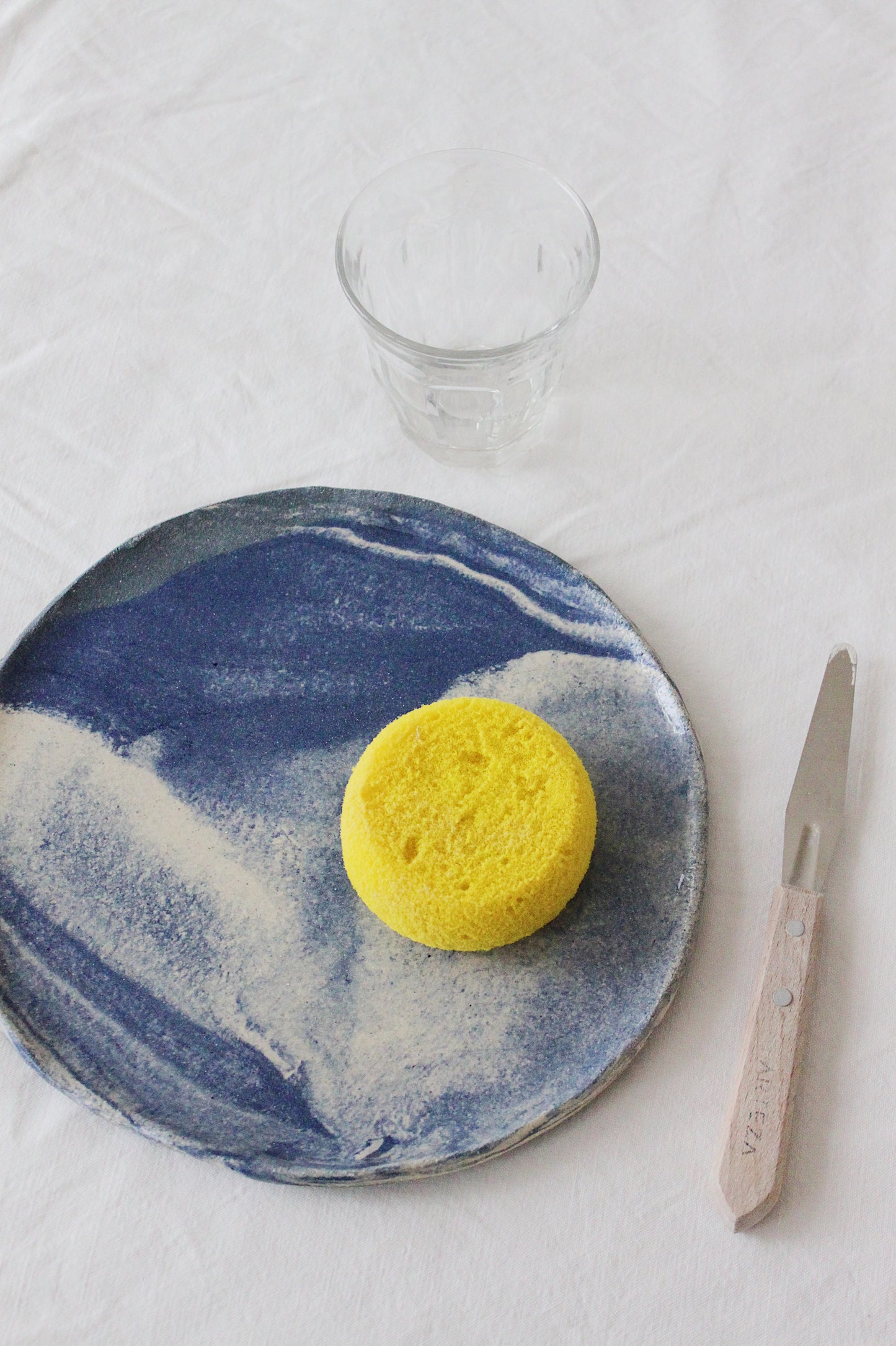 Assiettes bi-goût bleue