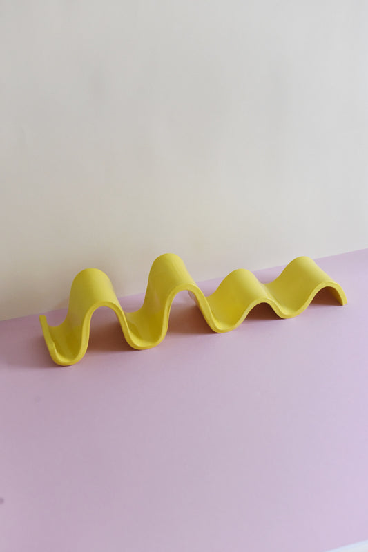 Vide-poches vague jaune