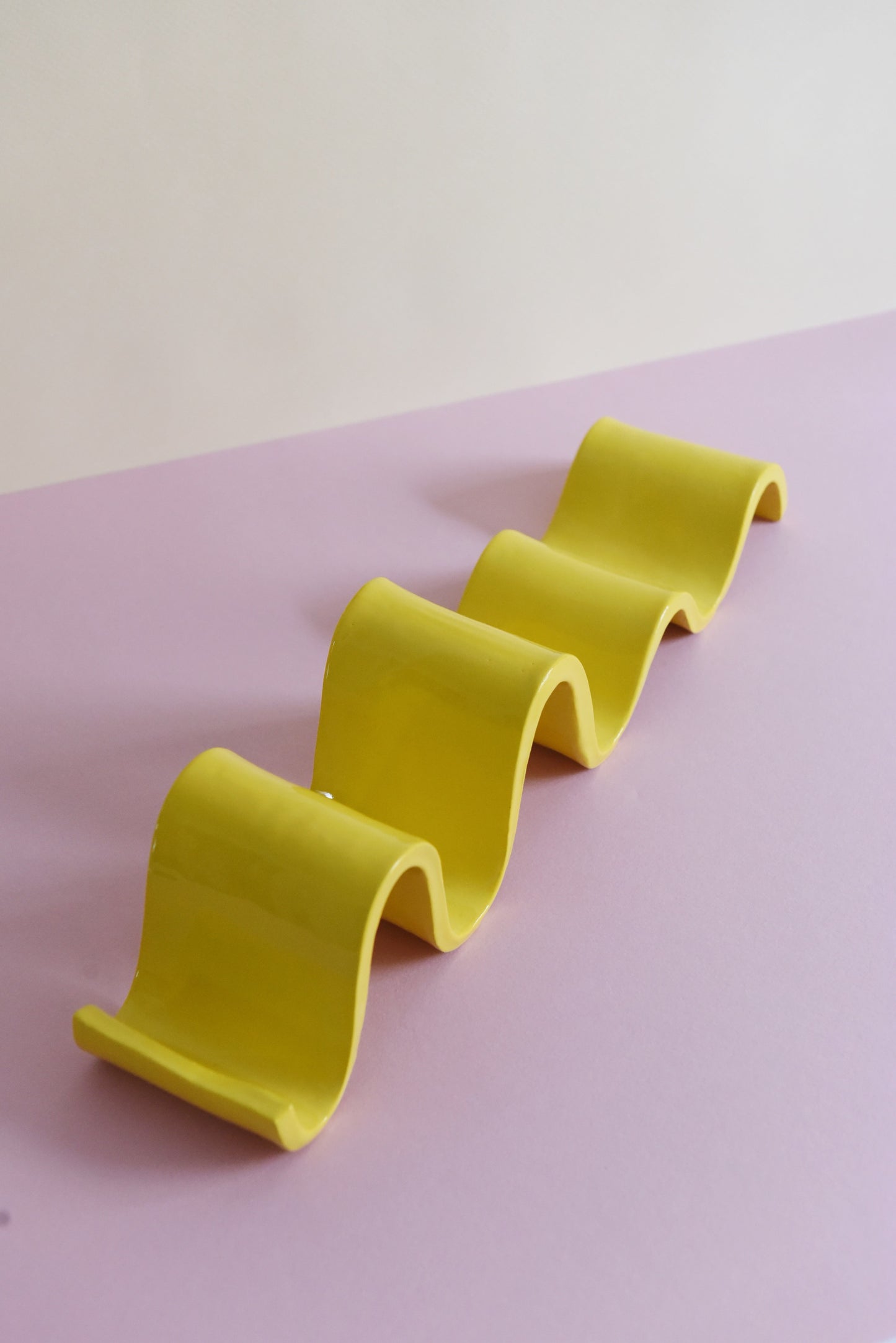 Vide-poches vague jaune