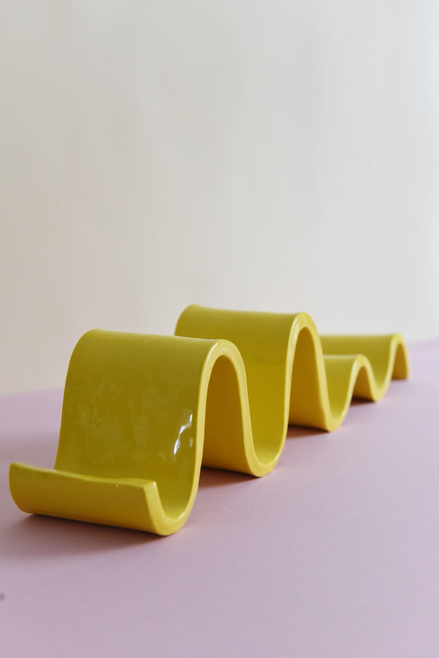 Vide-poches vague jaune