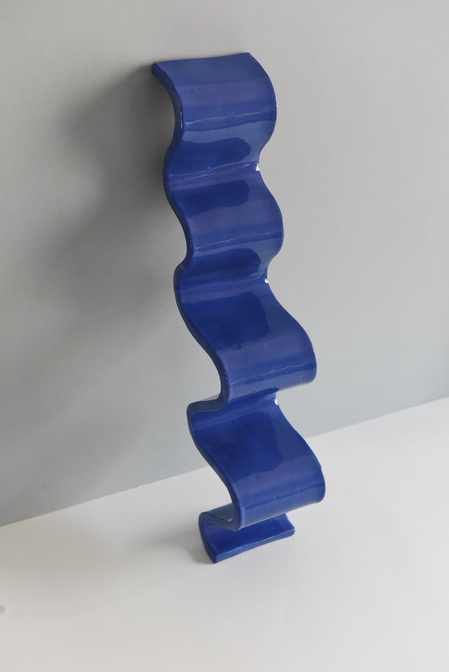 Vide-poches vague bleu cobalt