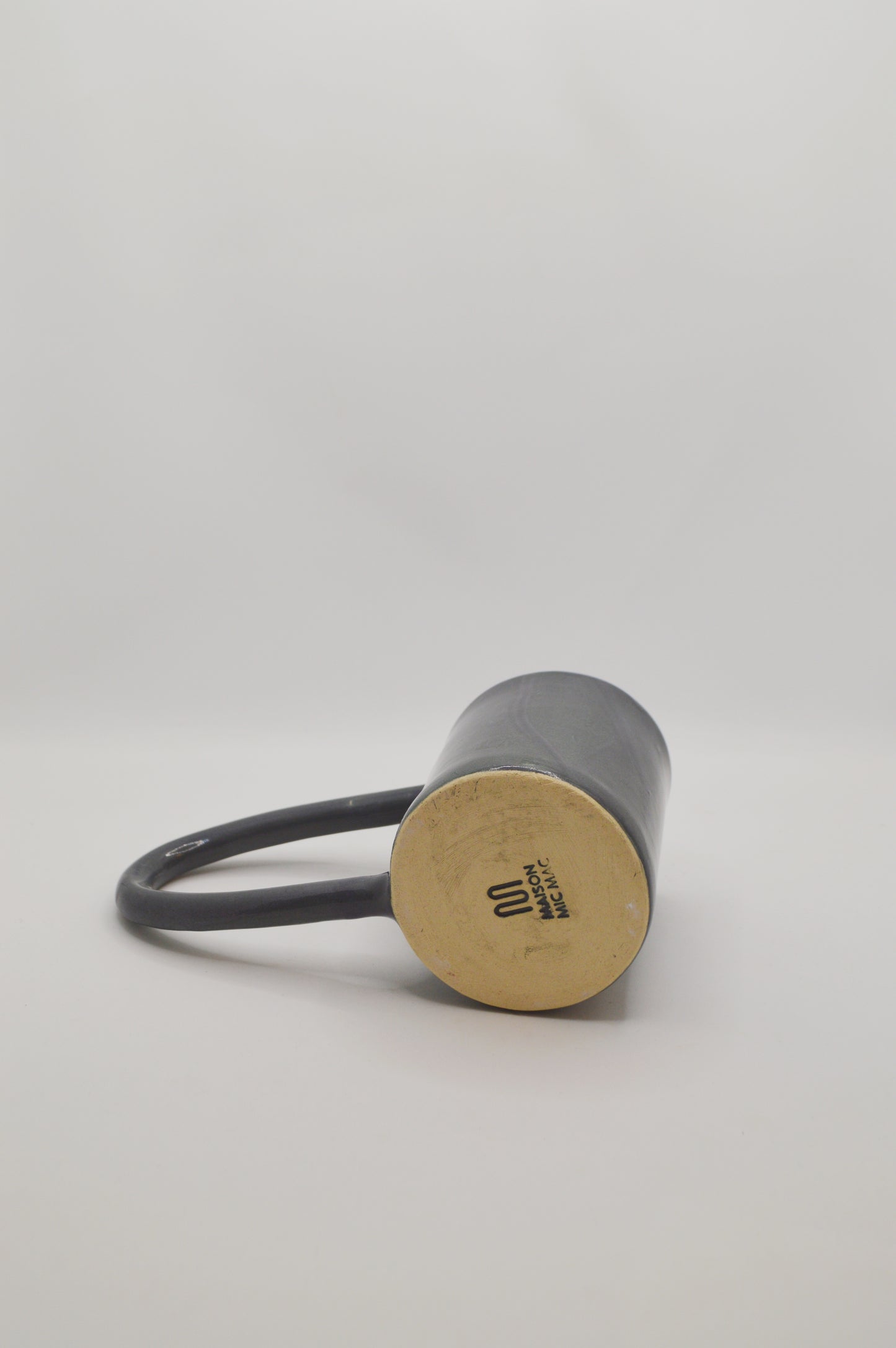 Mug anse longue bleu gris