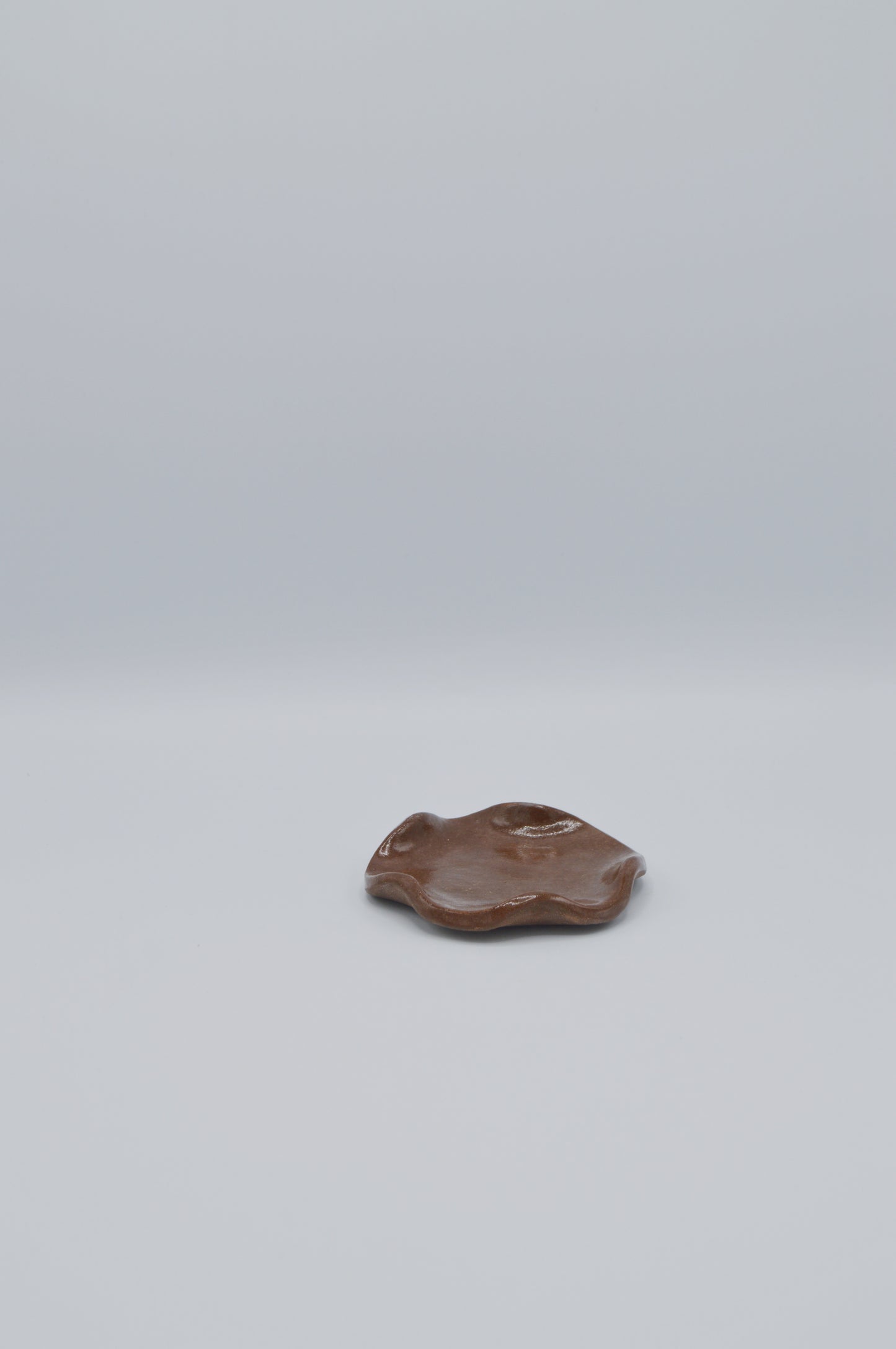 Mini assiette chocolat ondulée