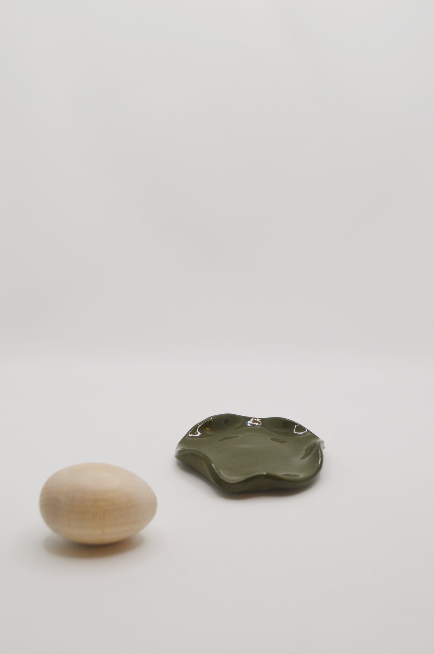 Mini assiette olive ondulée