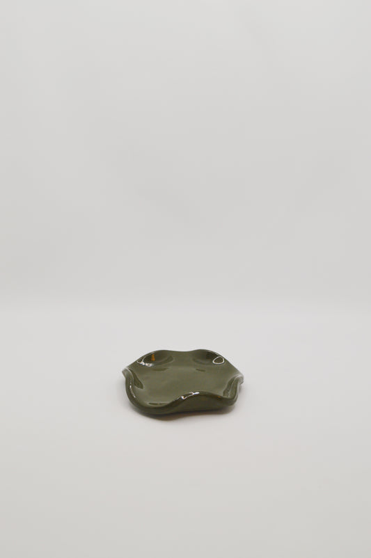 Mini assiette olive ondulée