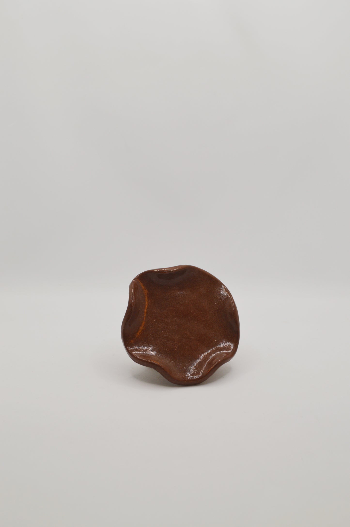 Mini assiette chocolat ondulée