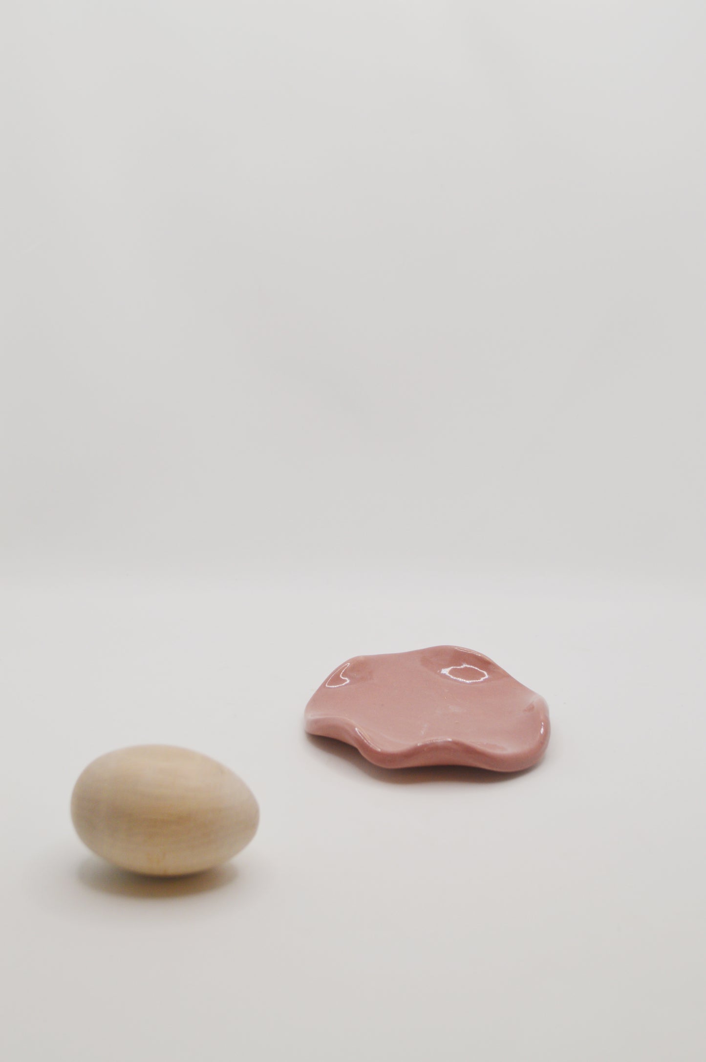 Mini assiette rose ondulée