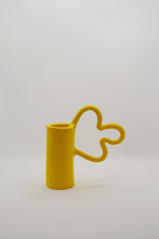 Vase pétale jaune soleil