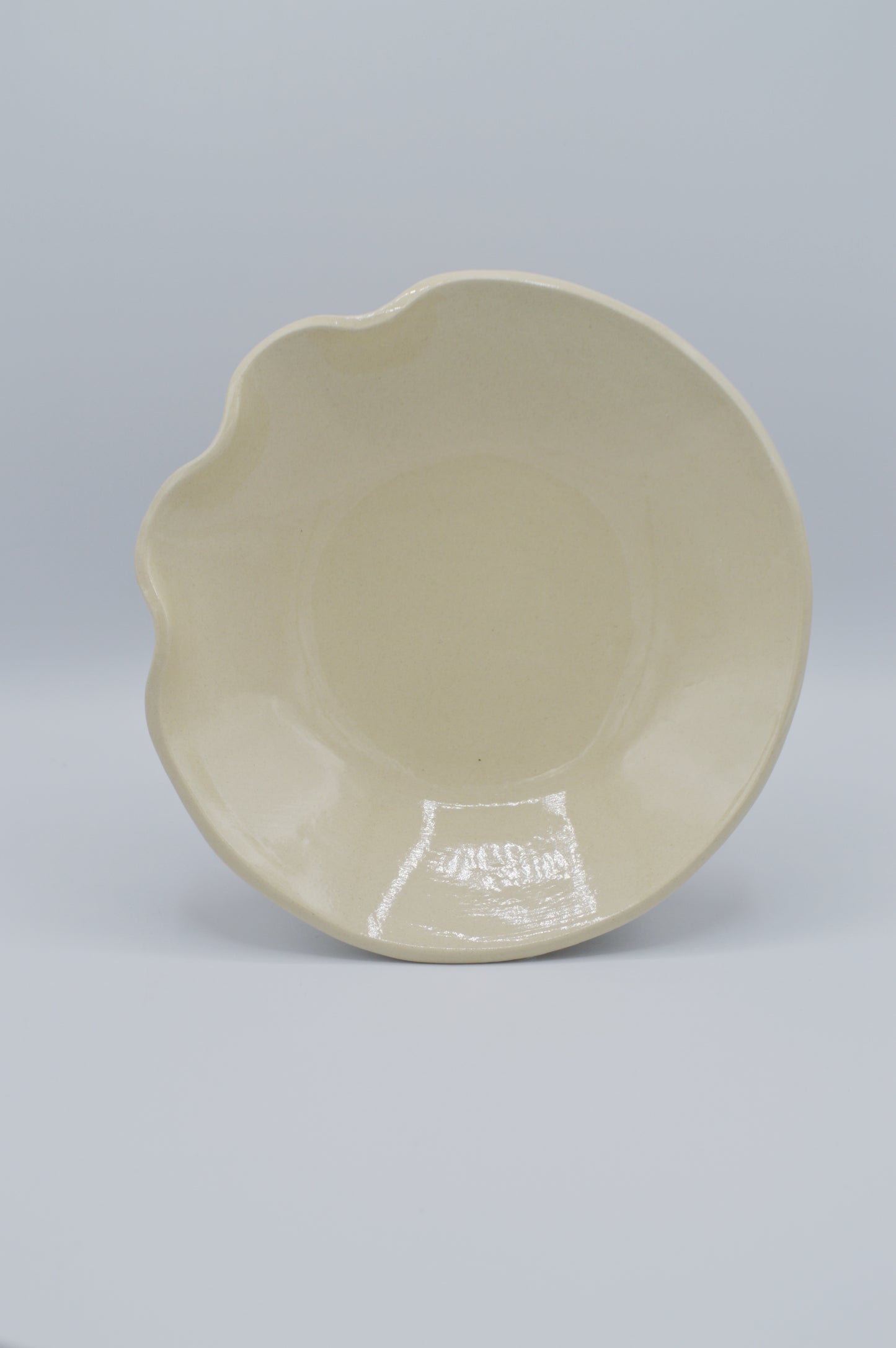 Assiette magma creuse crème