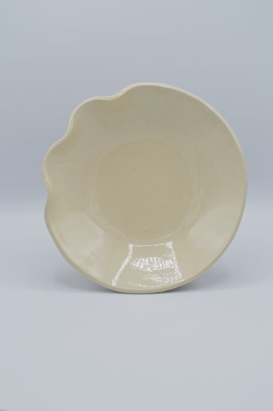 Assiette magma creuse crème