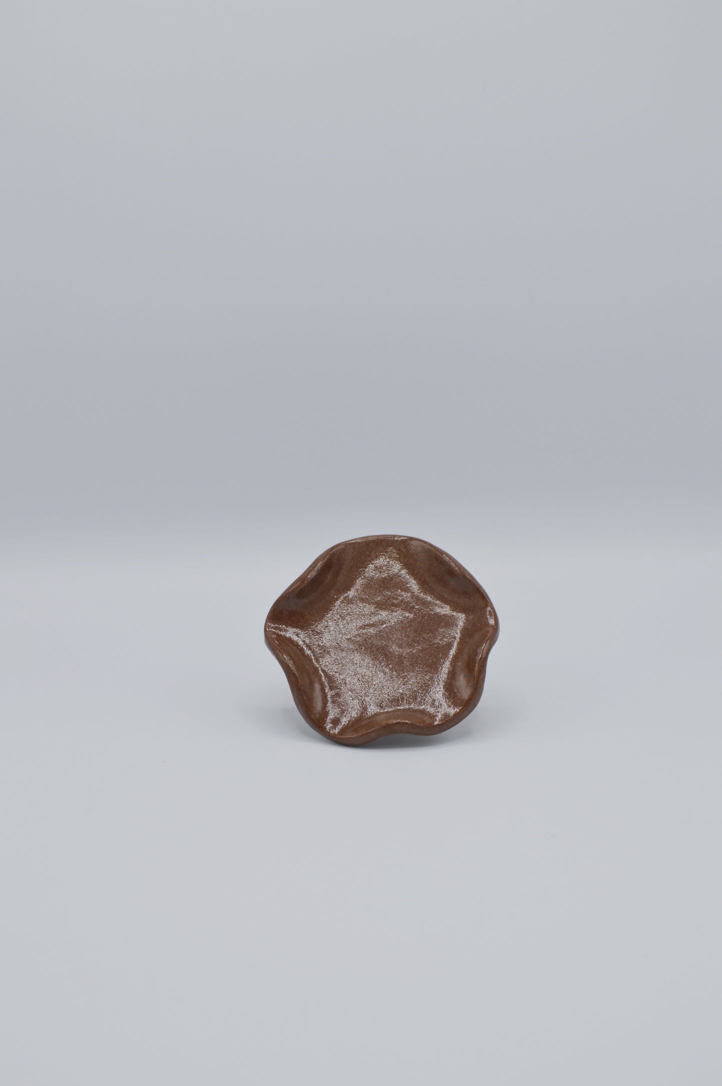 Mini assiette chocolat ondulée