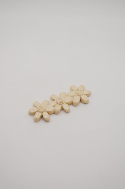 Porte-couteaux grandes fleurs crème