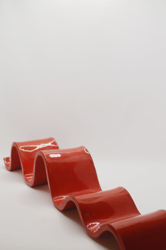 Vide-poches vague rouge