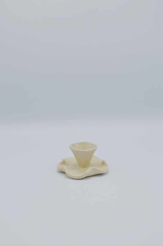 Coquetier crème lisse