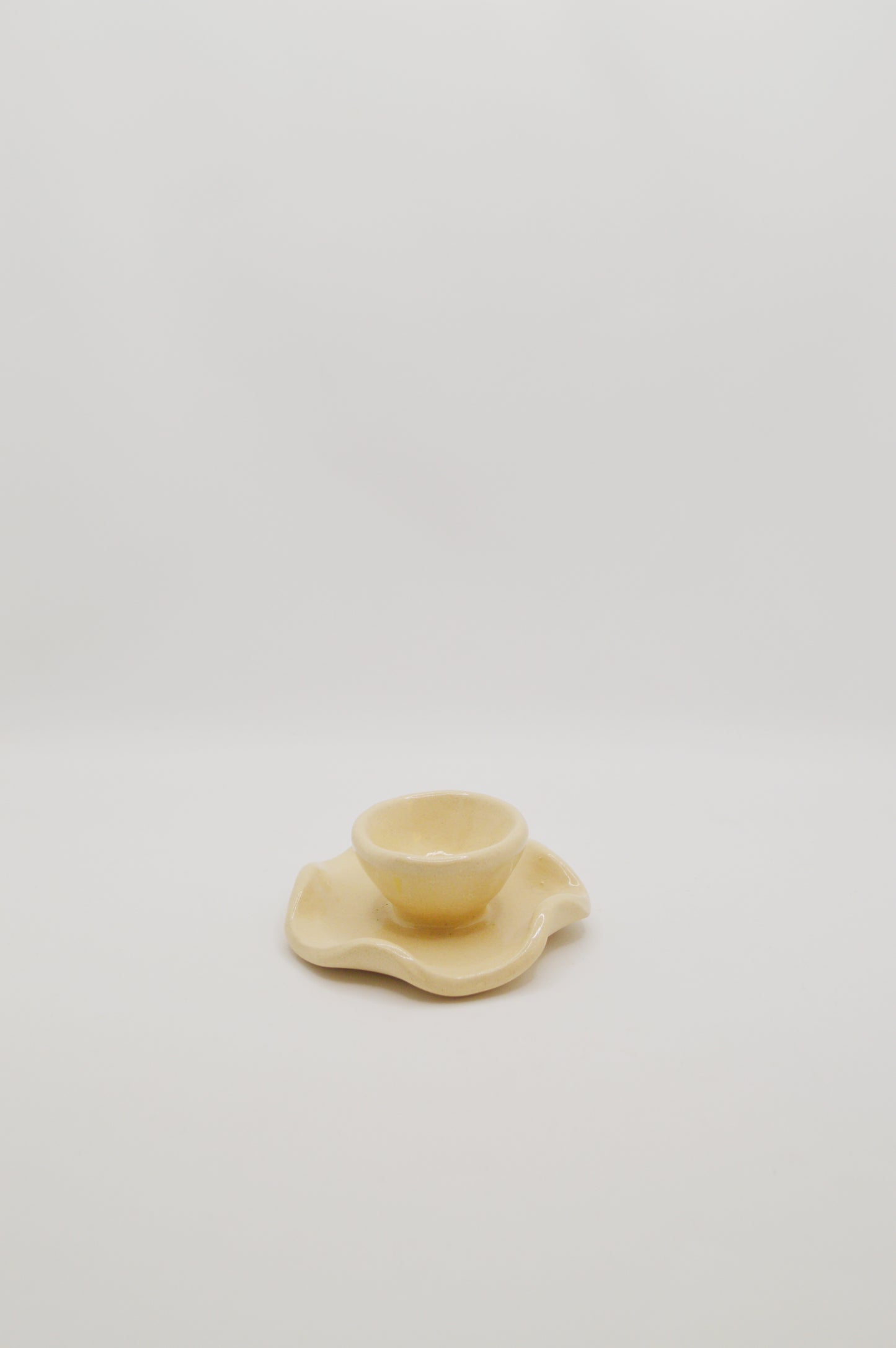 Coquetier crème lisse